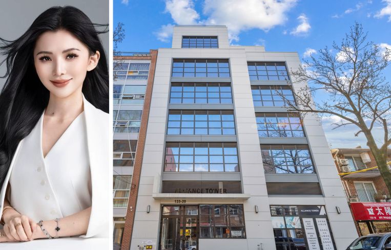B Square Realty's Barbie Li and 133-20 41st Road in Flushing, Queens.