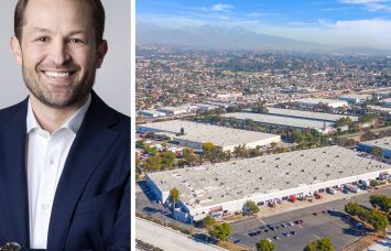 Link Logistics CEO Luke Petherbridge, and the San Jose 2-Pack industrial portfolio in L.A. County.
