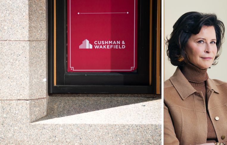 A Cushman & Wakefield logo and CEO Michelle MacKay.