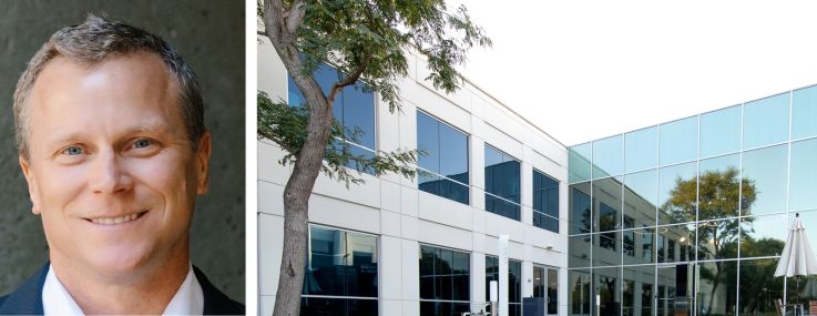 DrawBridge Realty CEO Charlie McEachron (top), Anduril founder Palmer Luckey (bottom), and The Hive in Costa Mesa, Calif.