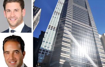 Newmark's Cooper Weisman (top) and Jared Horowitz (bottom), and 65 East 55th Street.