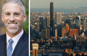 TerraCRG's Dan Marks and looking over the borough of Brooklyn.