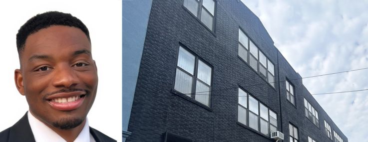 Colliers' Daniel Mundle (top) and Josh Kleinberg (bottom), and 35-18 37th Street, Queens.