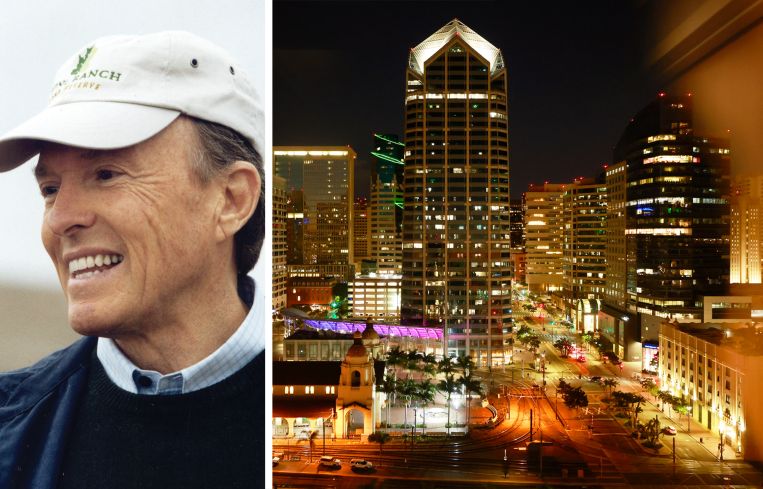 Irvine Company's Donald Bren and One American Plaza in San Diego, Calif.