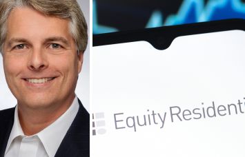 CEO Mark Parrell and the Equity Residential logo.