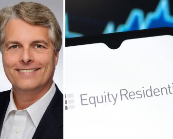 CEO Mark Parrell and the Equity Residential logo.