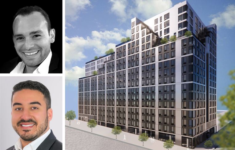 KSR's Eli Yadid (top) and Rafael Benor (bottom), and 401 West 207th Street.