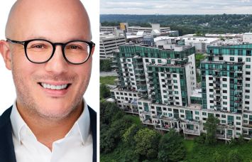 Eric Ramirez of Acore Capital and Miroza at Ridge apartment complex in Yonkers, N.Y.