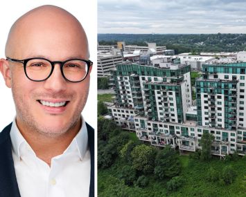 Eric Ramirez of Acore Capital and Miroza at Ridge apartment complex in Yonkers, N.Y.