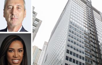 Vanbarton Group's Gary Tischler (top), Brookfield's Nailah Flake (bottom), and 160 Water Street.