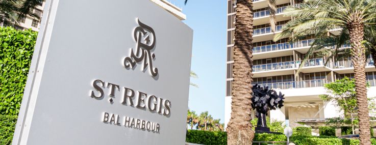 Entrance to the St. Regis Bal Harbour Resort. 