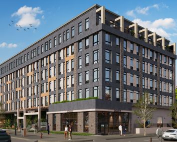 Rendering of a 266 residential unit project in Plainfield, New Jersey