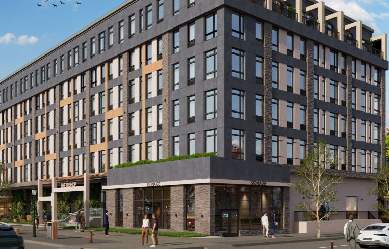Rendering of a 266 residential unit project in Plainfield, New Jersey