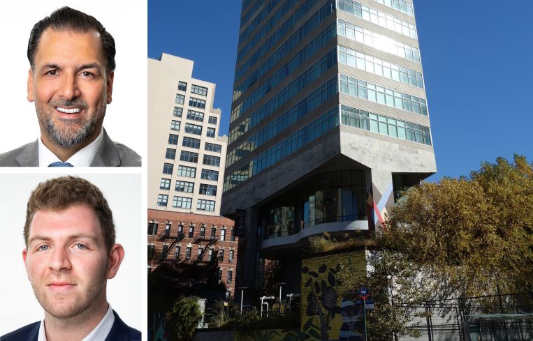 Meridian Capital Group's James Famularo (top) and Jacob Meyer (bottom), and Modernhaus Soho.