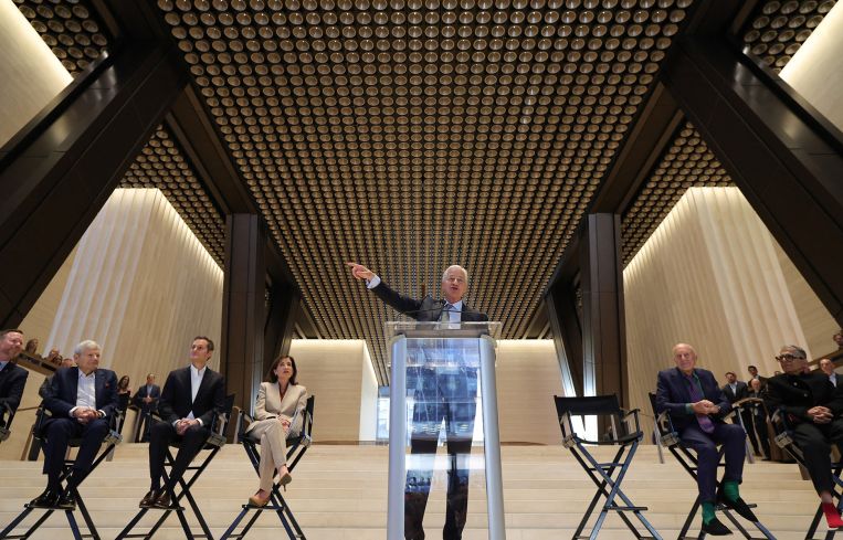 JPMorgan Chase CEO Jamie Dimon speaks at the opening of 270 Park Avenue.
