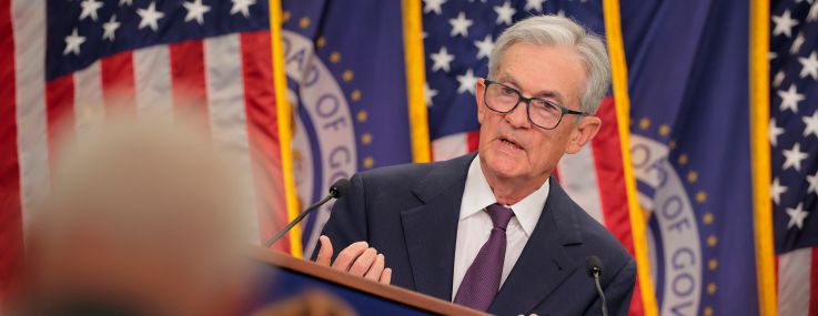 Federal Reserve Chair Jerome Powell speaks during a news conference in September.