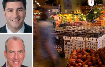 Cushman & Wakefield's John Alascio (top) and Mark Gilbert (bottom) and a Whole Food Market.