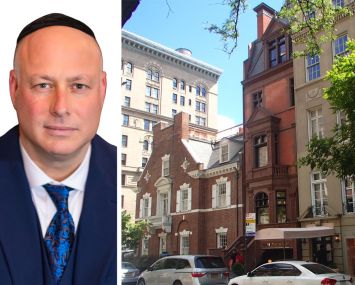 Augenbaum Realty's Josh Augenbaum and 26 East 64th Street (center).