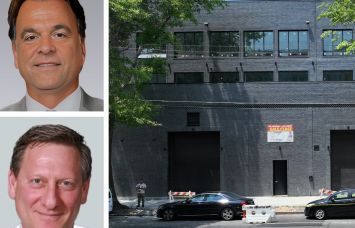 Colliers’ Joshua Kleinberg (top), CBRE's Roy Chipkin (bottom), and 222-25 Jamaica Avenue, Queens.