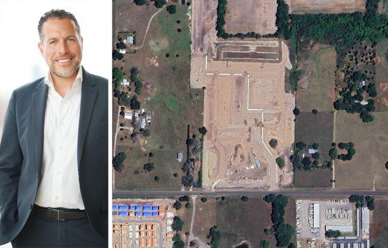 Madison Realty Capital's Josh Zegen and a satellite view of 31725 County Road 52, San Antonio, Fla.