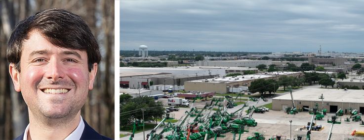 Cooper Horowitz's Justin Horowitz (top), Triten Real Estate Partners' Zach Dobin (bottom), and 3701 Dalworth Street, Arlington, Texas.