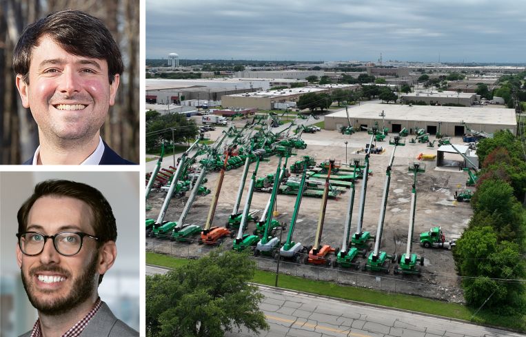 Cooper Horowitz's Justin Horowitz (top), Triten Real Estate Partners' Zach Dobin (bottom), and 3701 Dalworth Street, Arlington, Texas.