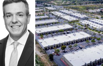 JLL's Kevin MacKenzie and one of the industrial properties refinanced by CIP Real Estate and Almanac Realty Investors.