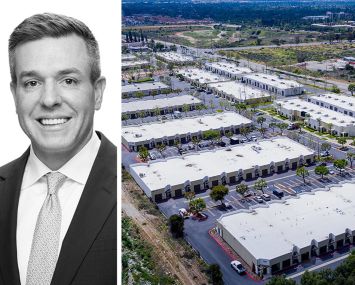 JLL's Kevin MacKenzie and one of the industrial properties refinanced by CIP Real Estate and Almanac Realty Investors.