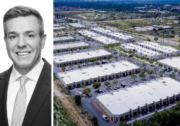 JLL's Kevin MacKenzie and one of the industrial properties refinanced by CIP Real Estate and Almanac Realty Investors.