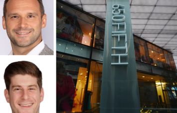 Savills' Kirill Azotsev (top) and Alex Redius, and 650 Fifth Avenue.