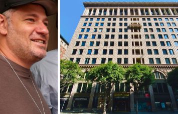 Leo Pustilnikov and the PacMutual complex in Downtown Los Angeles.