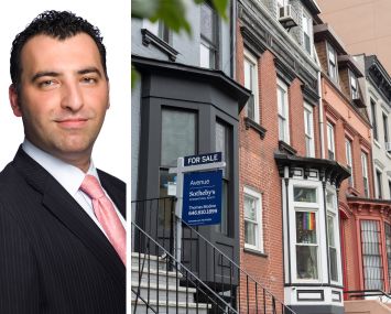 Alpha Realty's Lev Mavashev and residential buildings in Park Slope, Brooklyn.