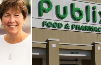 Lisa Palmer, President and CEO of Regency Centers, and a Publix store.