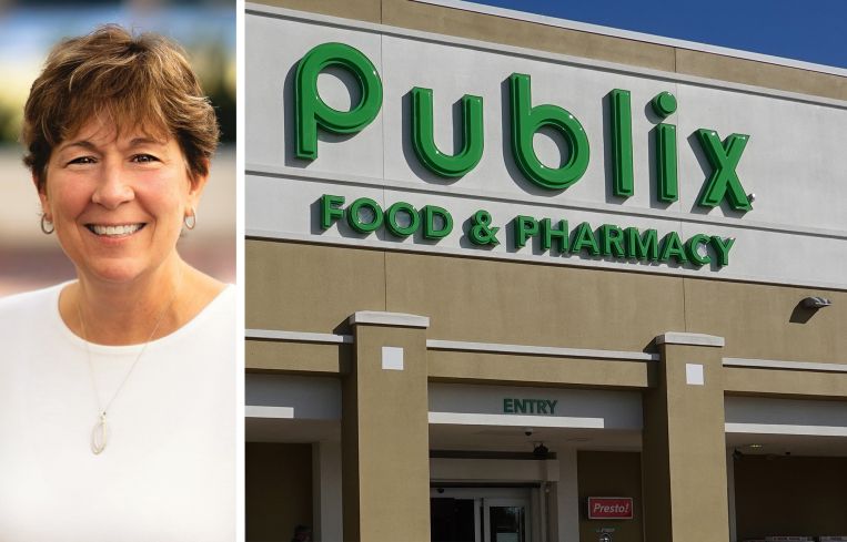 Lisa Palmer, President and CEO of Regency Centers, and a Publix store.
