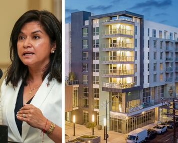 HACLA president/CEO Lourdes Castro Ramírez and Emerald Apartments, Los Angeles.