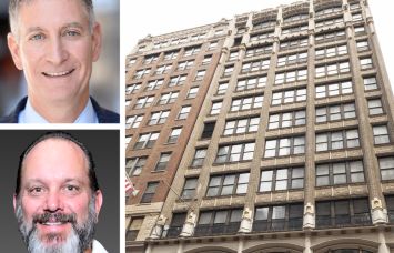Infinite Global Real Estate Partners' Marty Burger (top), Buttonwood Development's Andrew Heiberger (bottom), and 29 West 35th Street.