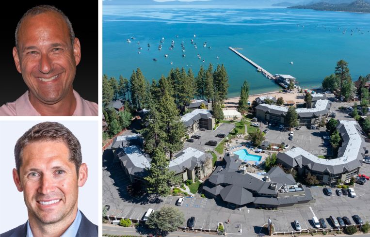 Gurney’s Resorts' Michael Nenner (top), BLDG Management's Justin Kleinman (bottom), and Beach Retreat & Lodge at Tahoe.