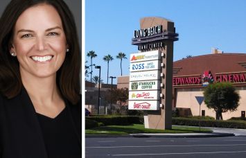 JPMorgan's Michelle Herrick and the Long Beach Towne Center in Long Beach, Calif.