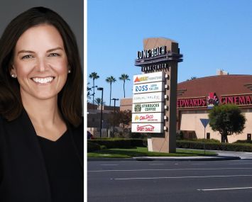 JPMorgan's Michelle Herrick and the Long Beach Towne Center in Long Beach, Calif.