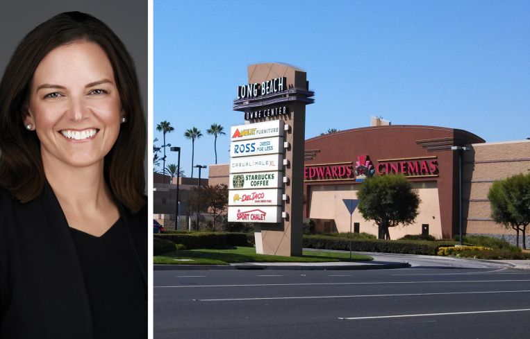 JPMorgan's Michelle Herrick and the Long Beach Towne Center in Long Beach, Calif.