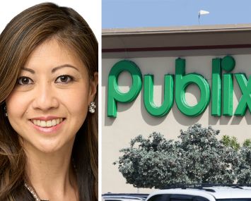 PGIM's Michelle Liu and a Publix logo.