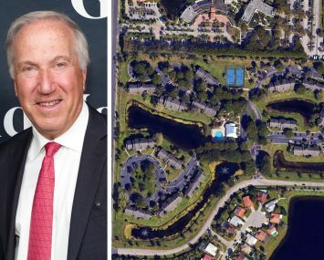 Morgan Properties founder Mitchell Morgan and an aerial view of 4860 Sandstone Lane, West Palm Beach, Fla.