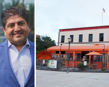 Global Realty Services' Raj Whadwa and 61-09 190th Street in Queens.