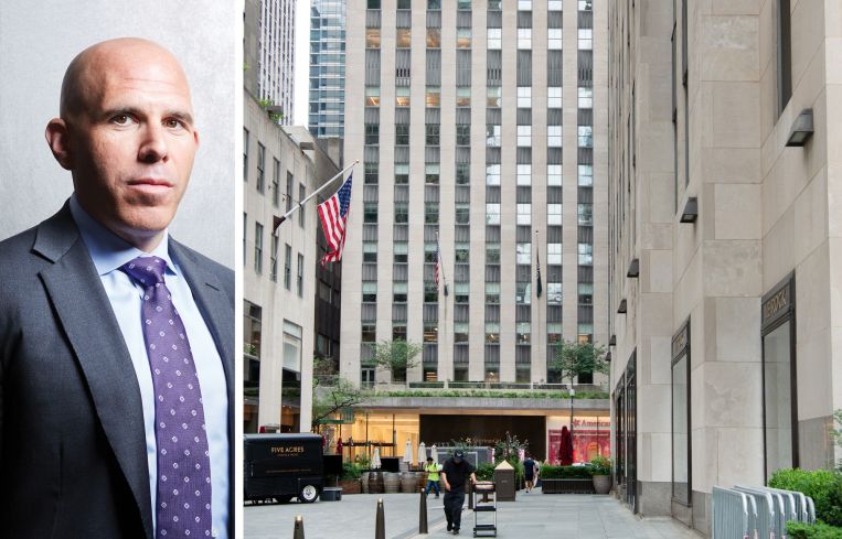 RXR CEO Scott Rechler and 75 Rockefeller Plaza.