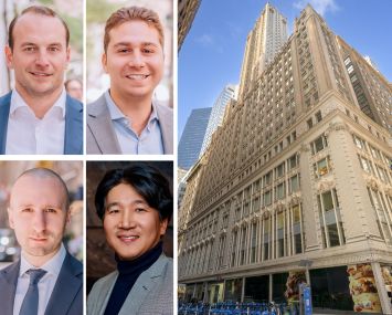 Platinum Commercial’s Steven Evans, Joseph Zalta, Emre Bozkurt and David Park and 295 Madison Avenue.