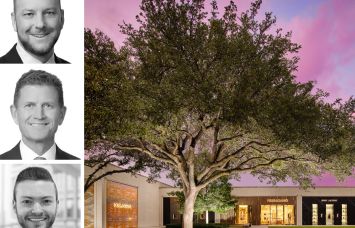 JLL's Timothy Joyce (top), Trey Morsbach (center), and Matt Maksymec (bottom), and NorthPark Center, a 1.9 million-square-foot regional shopping center in Dallas.