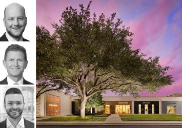 JLL's Timothy Joyce (top), Trey Morsbach (center), and Matt Maksymec (bottom), and NorthPark Center, a 1.9 million-square-foot regional shopping center in Dallas.