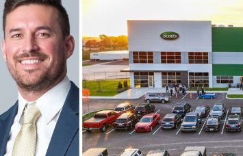 Affinius Capital's Tyler Figley and Scotts Midwest Distribution Center at 12575 Industrial Parkway in Marysville, Ohio.
