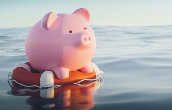 Piggy Bank On Lifebuoy.