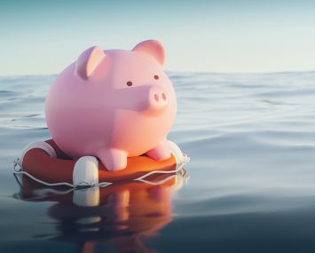 Piggy Bank On Lifebuoy.